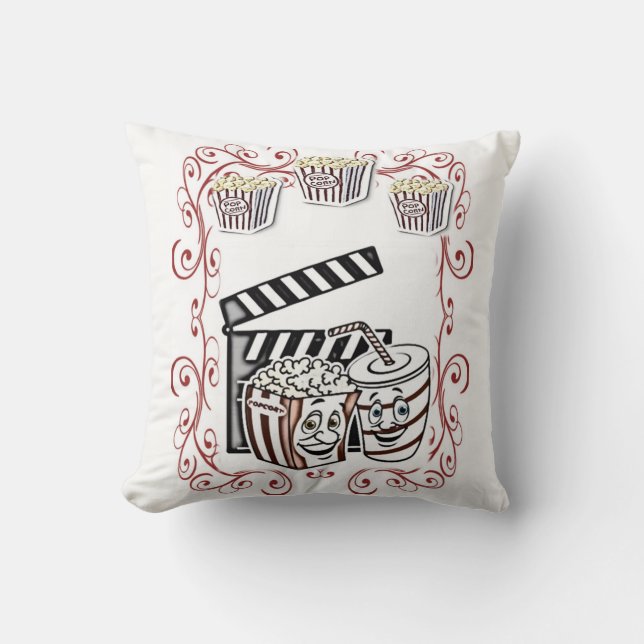 throw pillow decore popcorn (Front)