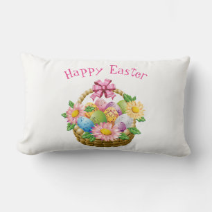 Throw Pillow-Easter Basket Lumbar Pillow