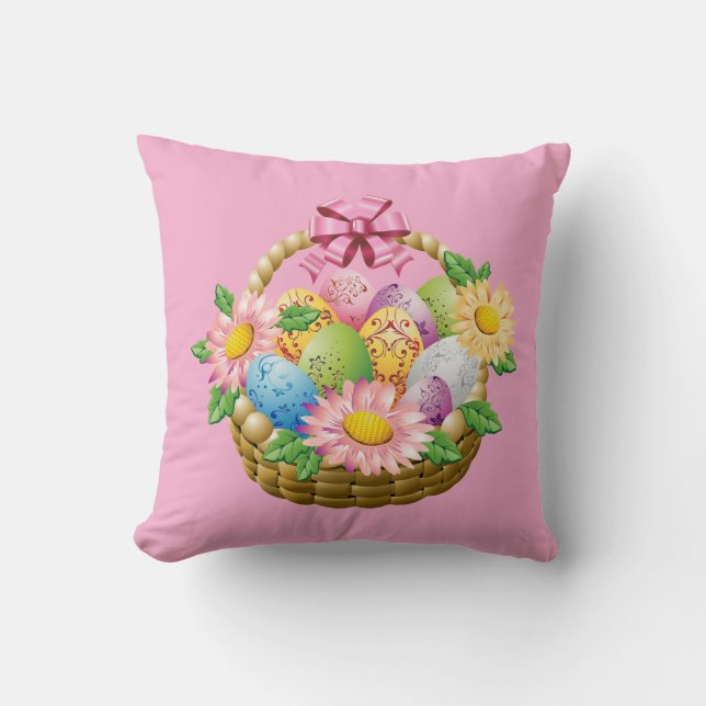 Throw Pillow-Easter Basket Pillow (Front)