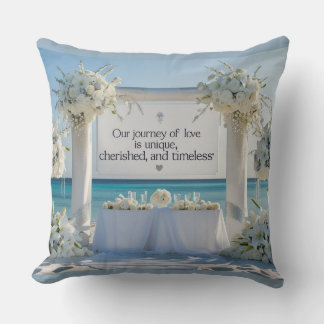 Throw Pillow-Elegant Bridal Throw Pillow