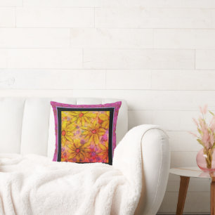 Throw Pillow - Floral Green Petals