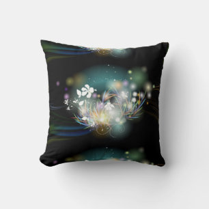 Throw Pillow/Flowers and Bokeh Pillow