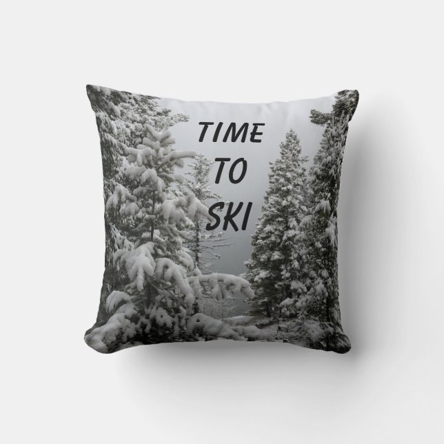 Throw Pillow for Skiers (Front)