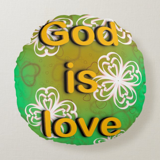 Throw Pillow god is love  (Front)