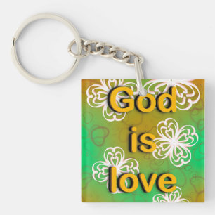 Throw Pillow god is love Keychain
