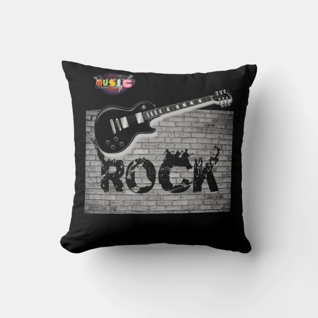 Throw Pillow Guitar (Front)