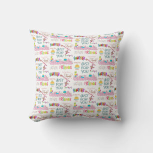 Throw Pillow, Happy Birthday Friends Family Pillow