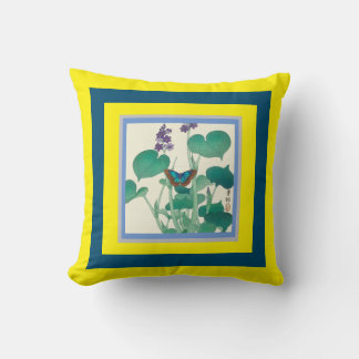 THROW PILLOW HAPPY SEED BUTTERFLIES CUSTOM INITIAL