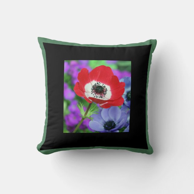 THROW PILLOW HAPPY SEED RED POPPY (Front)