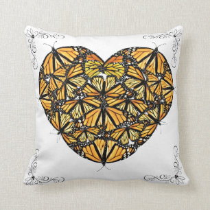 Throw Pillow Heart of Monarchs