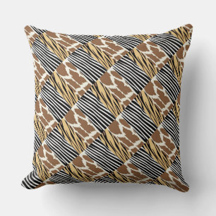 Throw Pillow in African print