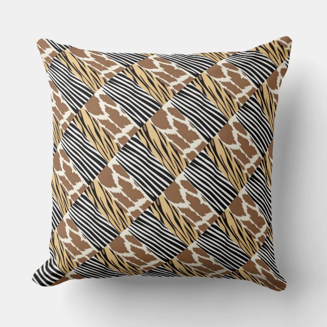 Throw Pillow in African print (Front)