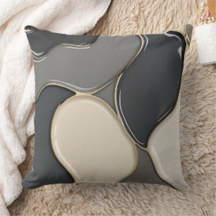 Throw pillow in stylish abstract graphic
