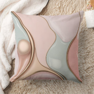 Throw pillow in stylish abstract graphic