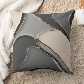 Throw pillow in stylish abstract graphic