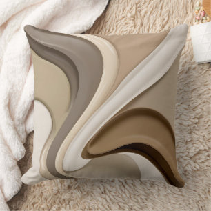 Throw pillow in stylish abstract graphic