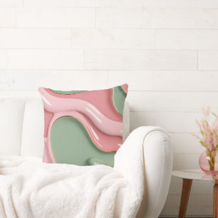Throw pillow in stylish abstract graphic
