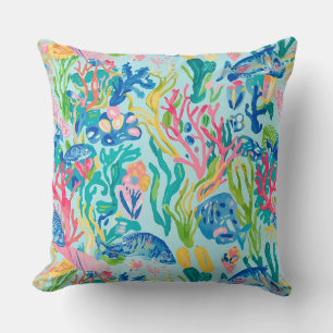 Throw pillow in stylish graphic