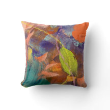 Throw Pillow in Wild Garden Design