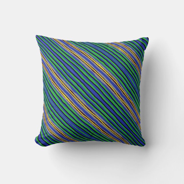 Throw Pillow- Kente Stripes Pillow (Front)