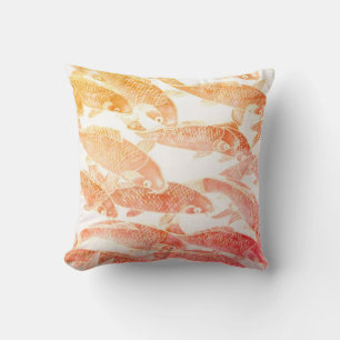 Throw Pillow-Koi Fish Pillow