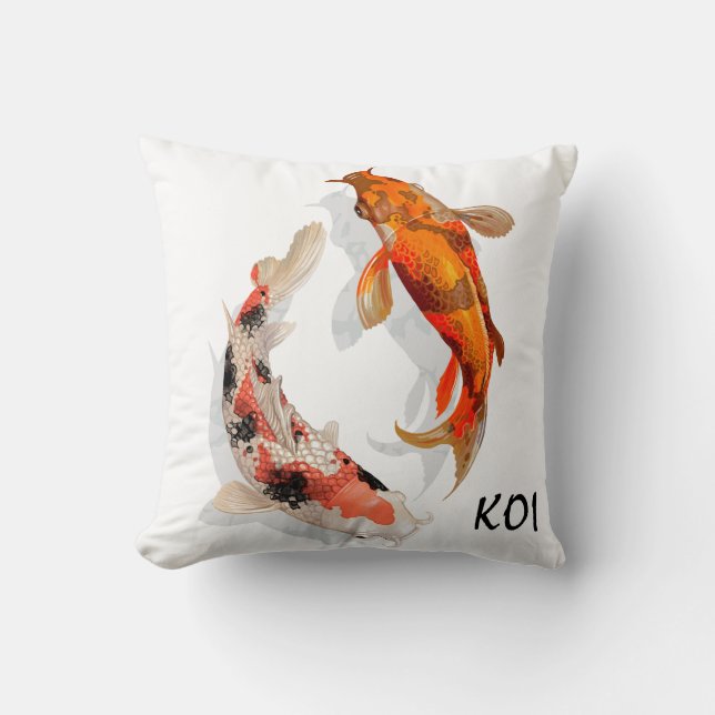 Throw Pillow-KOI Fish Pillow (Front)