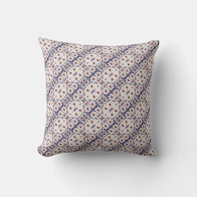 Throw Pillow Lavender Daisy Print (Front)