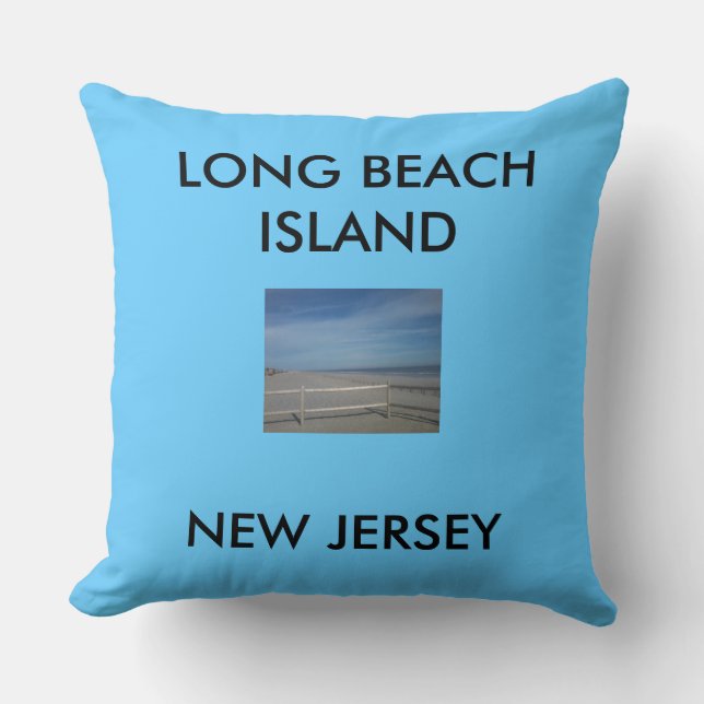 throw pillow, LBI throw pillow,Long Beach Island Throw Pillow (Front)