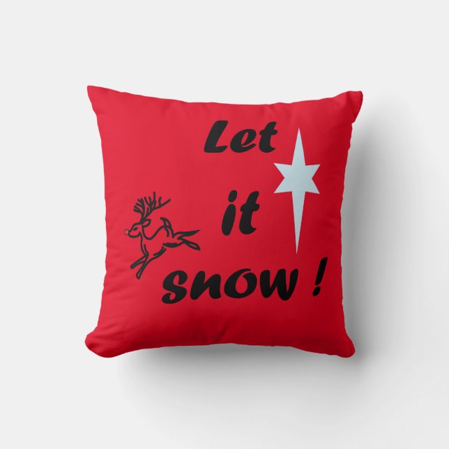 Throw Pillow "Let it Snow!" (Front)