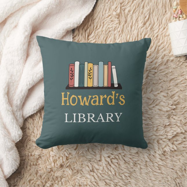 Throw Pillow - Library -  Personalized - Add Name (Blanket)
