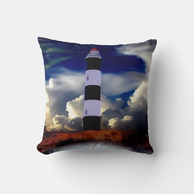 Throw Pillow/Lighthouse Pillow (Front)