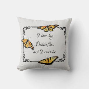 Throw Pillow - Love Big Butterflies...