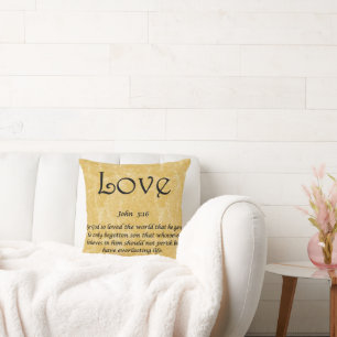 Throw Pillow -Love John 3:16