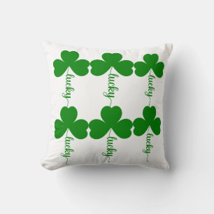 Throw Pillow, luckyclover Pillow