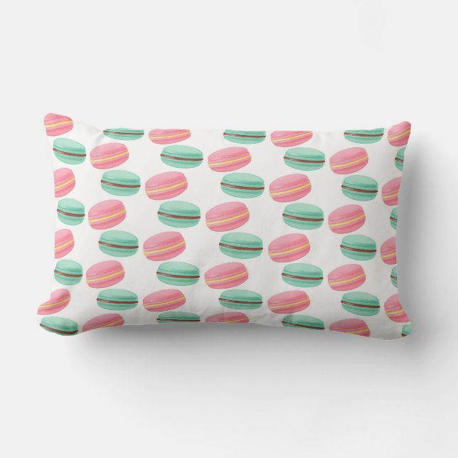 Throw Pillow-Macarons Lumbar Pillow (Front)