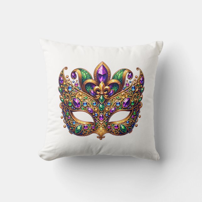 Throw Pillow Mardi Gras (Front)
