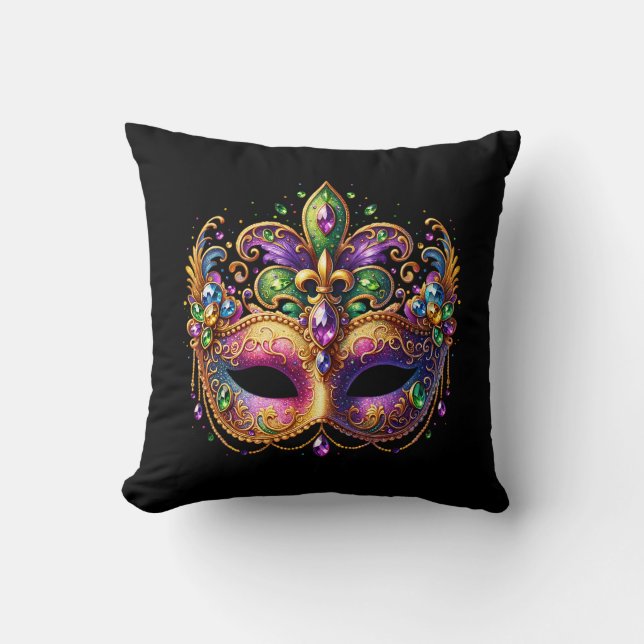 Throw Pillow Mardi Gras (Front)