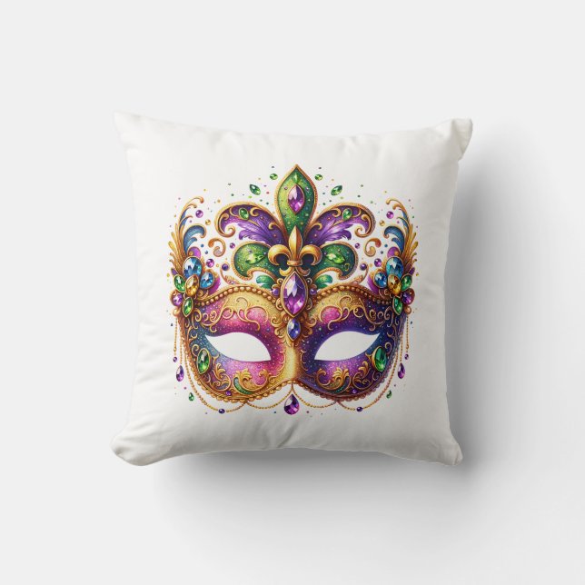 Throw Pillow Mardi Gras (Front)