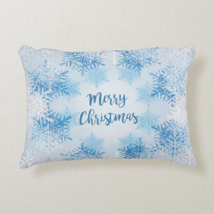 Throw Pillow Merry Christmas with Snow