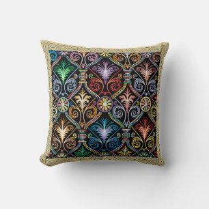 Throw Pillow Multi-Coloured Jewel Design