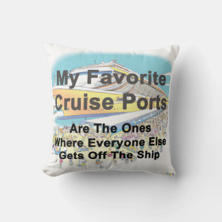 THROW PILLOW - My Favourite Cruise Ports -