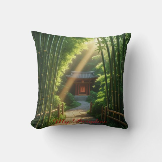 Throw Pillow My Paradise (Front)