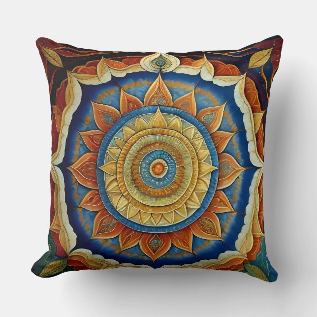Throw pillow Native American design  (Front)
