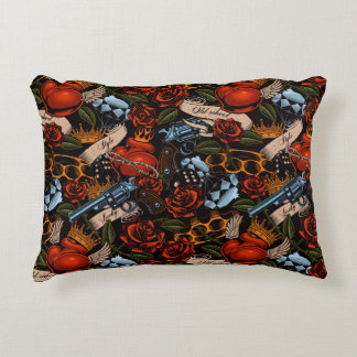 Throw Pillow Old School Tattoo