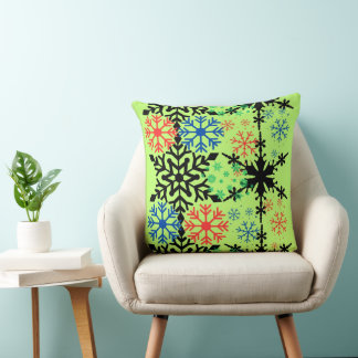 Throw Pillow phosphor colour motifs