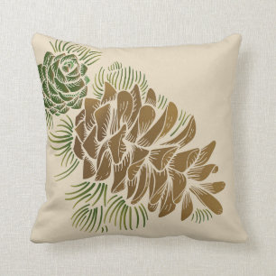 Throw Pillow-Pinecones Throw Pillow