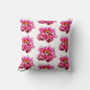Throw Pillow Pink Peonies