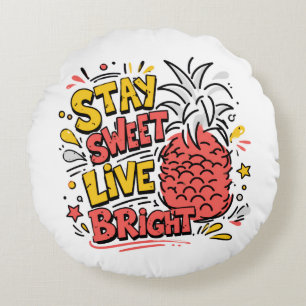 Throw Pillow Playful Tropical Cartoon Decor