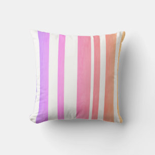 throw pillow pretty pastel stripes with pink