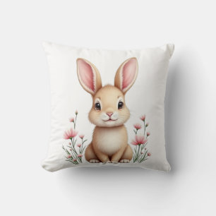Throw Pillow rabbit design